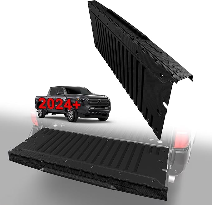 TripleAliners Compatible with Toyota Tacoma 2024 2025 2026 Accessories Tailgate Mat with Tailgate Cap Top Protector Full-Coverage All Weather Truck Bed Cover Liner Replacement
