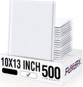 Fuxury Bubble Mailers 10x13 Inch White 500 Pack Bulk Padded Envelopes Thick Mailing Envelopes Bubble Opaque Padded Mailers Shipping Bags for Mailing Book Makeup Small Business