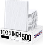 Fuxury Bubble Mailers 10x13 Inch White 500 Pack Bulk Padded Envelopes Thick Mailing Envelopes Bubble Opaque Padded Mailers Shipping Bags for Mailing Book Makeup Small Business