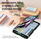 Clipboard with Storage High Capacity Plastic Nursing Clipboards with Pen Holder File Folder Storage Box Clipboard with Heavy Duty Clips for Teacher,Doctor,Offices-Galaxy Wolf