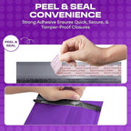 Purple 10x13 Inch Poly Bubble Mailers |Self Seal Padded Envelopes for Thick books | Air Cushioned Bubble Mailer | Usable Size 9.5x13 | Waterproof Lightweight Mailing Shipping Bags | 100 Pack Bulk