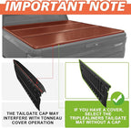 TripleAliners Compatible with Ram 1500 2019-2025 2026 Power Tailgate-Release & Standard Tailgate Mat with Tailgate Cap Top Protector Full-Coverage All Weather Truck Bed Cover Liner Replacement