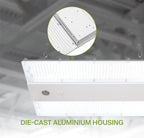 ASD LED Linear High Bay Light Fixture, Commercial Shop Lighting | 3CCT, Dimmable, Power Adjustable, DLC Premium, UL Listed | 320W 52000LM 3500-5000K 100-277V | Warehouse, Garage, Workshop Lamp | White