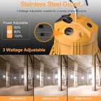 60W/48W/36W Construction LED Work Light 7800LM 5000K Daylight Linkable Portable Jobsite Light for Garage Bench Shop, Hanging Large Area Work Light Input 100~277VAC, Plug in Temp