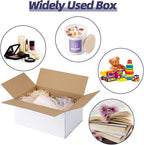 Shipping Boxes 10x7x5 Set of 40, White Corrugated Cardboard Box for Mailing Business Packaging