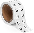 1000pcs Letter U Stickers, 0.5" Letter Sticker Dot Labels for Organization, Inventory, 1000/roll