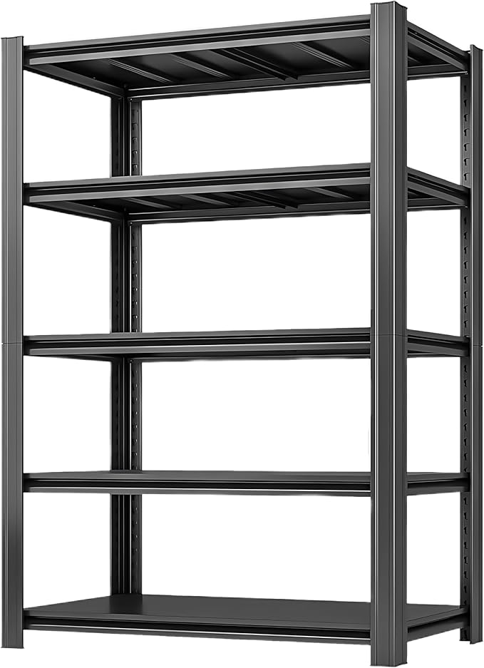 5-Tier 35" W x 15.8" D x 72" H Garage Shelving 3000LBS Storage Shelves Heavy Duty Metal Shelf Unit Adjustable Basement Industrial Storage Racks (72 * 35 * 15.8)