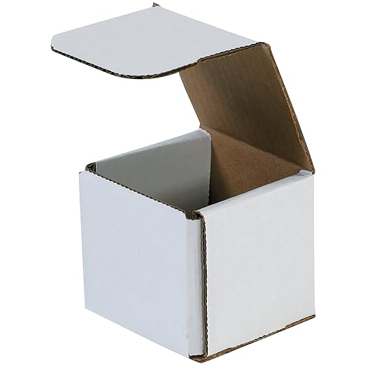 Box USA BM333 3"L x 3"W x 3"H, White (Pack of 50)
