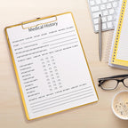 2 Pack Heavy Duty Metal Clipboards, Stainless Steel Clip Board with Low Profile Clip, A4 Letter Size File Holder for Office, Hospital, Laboratory, Jobsite, Warehouses, Hotel, Restaurant