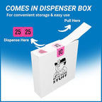 2025 Year Labels, Doctor Stuff 2025 Chart Stickers, Fluorescent Pink Color Coded, USA Made Year Stickers for End Tab File Folders, 500 Labels/Roll in a Dispenser Box, 3/4" x 1-1/2"