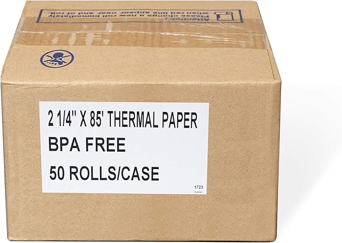 Thermal Receipt POS Paper Rolls (2-1/4" x 85' Thermal)