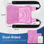 APEXUP Ice Pack for Knee Pain Relief, Large Reusable Wrap After Surgery, Flexible Gel Cold Pack for Injuries, Pain Relief for Back, Shoulder, Elbow, Ankle and Leg (Pink, L, 2PK)