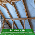 Farm Plastic Supply - White Plastic Sheeting - 6 mil - (10' x 100') - Thick Plastic Sheeting, Heavy Duty Polyethylene Film, Drop Cloth Vapor Barrier Covering for Crawl Space