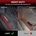 LASFIT Floor Mats for Hyundai Elantra 2026 2025 2024 2023 2022 2021 (Only Fit Gas & Automatic) & Elantra N 2022-2025 (Only Fit Automatic) Custom Fit TPE All Weather Floor Liners Car Mats, Black