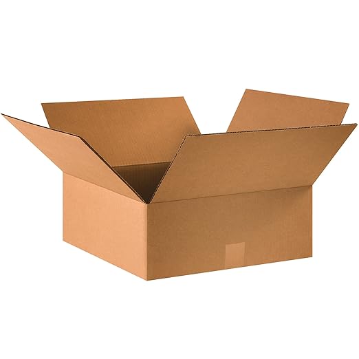 Tape Logic Shipping Boxes Flat 16"L x 16"W x 6"H, 25-Pack | Corrugated Cardboard Box for Packing, Moving and Storage