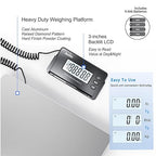 Heavy Duty Shipping Scale,440 LBS high Precision Hidden Wall Mounted Display, Portable Multi-Function Weighing Scale for Warehouse/Office/delivery Company, Includes Adapter and Product Manual