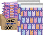 Metronic Poly Mailers 10x13 Inch 1200pc, Easter Rabbit Bags for Shipping, Self-Adhesive Shipping Envelopes for Small Business, Waterproof Mailers Poly Bags for Shipping, Packaging Mailing Bags Bunnies