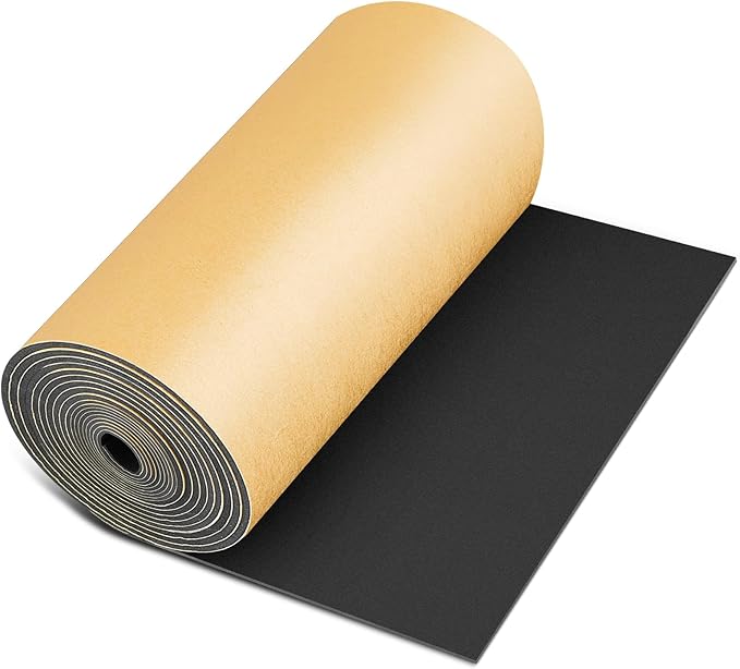 Pangda 1 Piece 78 x 16 x 2/5 Inches Extra Large Marine Foam Roll Closed Cell Rubber with Adhesive Insulation Sheets Lightweight Single Sided Tape Water Weather Resistant for Craft