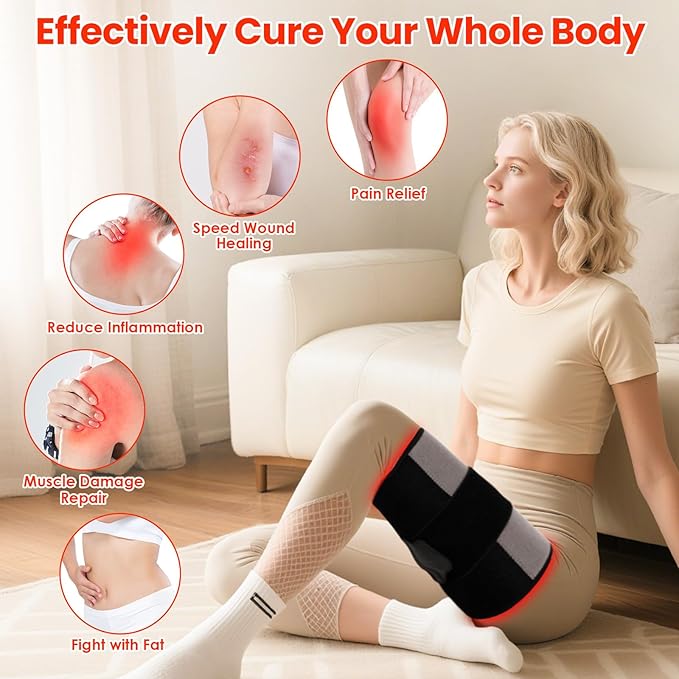 Red Light Therapy for Body, 242 LEDs Infrared Light Therapy for Body Back Waist Shoulder Knee Joint with 660nm & 850nm,24" x 12" Large Size Pad with 3 Modes,Timer, Red Light Therapy Belt
