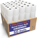 3" x 194' 1-Ply Bond Paper (50 Rolls/Case) - BPA Free