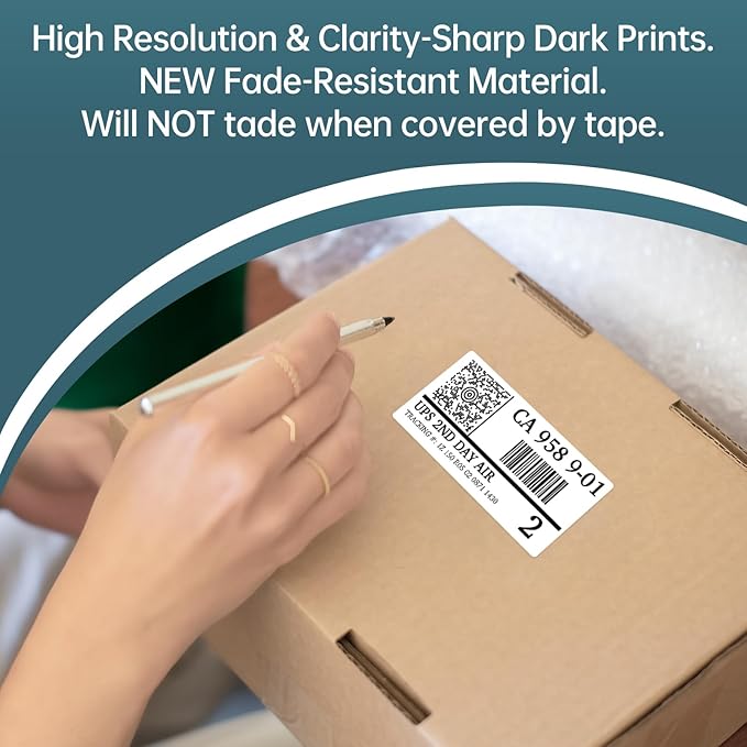 Compatible Thermal Labels Replacement for Zebra (【3" x 2"】 12 Rolls/9000Labels)