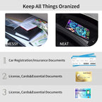 Car Registration and Insurance Holder, Leather Car Glove Box Organizer, Cool Car Accessories for ID, Driver's License Cards & Essential Document,business cards,Men&WomenRose Flowers Butterfly