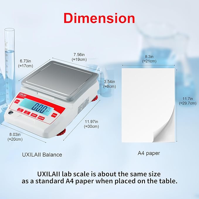 Lab Scale 2200g x 0.01g High Precision Electronic Analytical Balance 0.01g Accuracy Laboratory Balance Digtal Scale Gram Scale Jewelry Scale with 500g Calibration Weight
