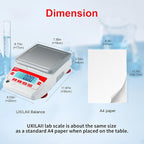 Lab Scale 3200g x 0.01g High Precision Electronic Analytical Balance 0.01g Accuracy Laboratory Balance Digtal Scale Gram Scale Jewelry Scale with 1Kg Calibration Weight