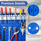 Goplus Garage Pegboard, Metal Pegboard Tool Organizer Kit with 3 Pegboards & 28 PCs Hanging Accessories, Heavy Duty Pegboard Wall Organizer, Peg Board for Workshop, Tool Storage