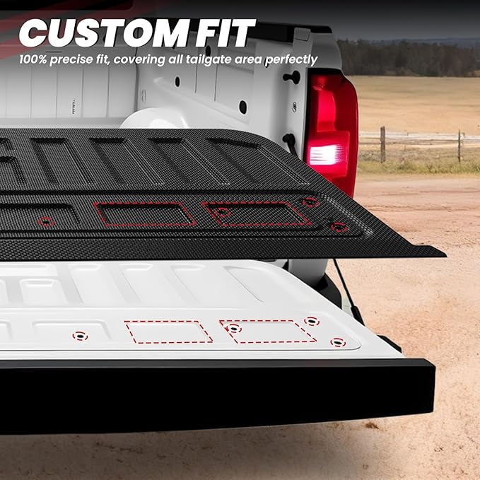 LASFIT Truck Tailgate Mat 2015-2022 for Chevrolet Chevy Colorado & GMC Canyon, All Weather TPE Tailgate Protector Liner for Chevy Colorado/GMC Canyon Tailgate Accessories (Not Fit Drop-in Liners)