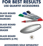 Quartet Magnetic Dry Erase Board, 48" x 36" Glass White Board for Wall, Frameless, InvisaMount, White (Q25F01IMW)