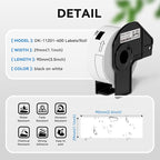 Suminey - Compatible Address Labels Replacement for Brother DK-1201 (1.1 in x 3.5 in), Use with Brother QL Label Printers [10 Rolls/4000 Labels + 1 Frame]