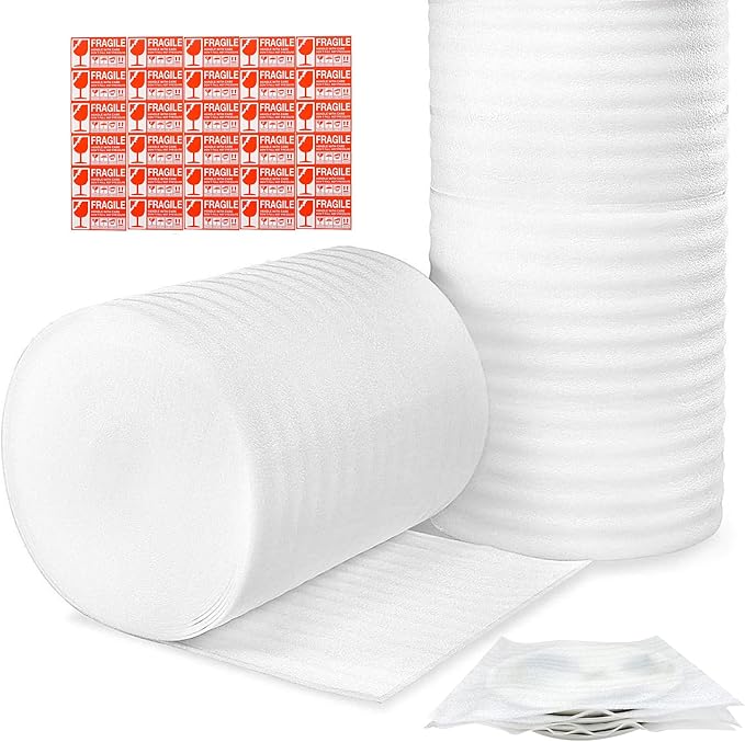 Moving Supplies, 14'' Wide X 80' Length Foam Wrap Roll, Packing Supplies for Packing, Moving, Fragile Articles, Furniture, Transportation Packaging.