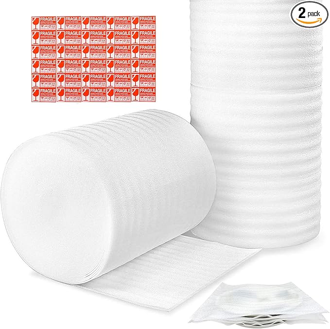 Moving Supplies, 14'' Wide X 160' Length Foam Wrap Roll, Packing Supplies for Packing, Moving, Fragile Articles, Furniture, Transportation Packaging. (14'' Wide X 160' Length)