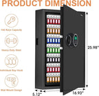 144 Position Key Lock Box Wall Mount with Combination Lock, Digital Key Cabinet Wall Mount, Adjustable Key Safe for Car, Hotels, Office, House