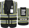 AYKRM Custom Logo Personalised Printed High Visibility Reflective 2 two tone work construction Safety Vest