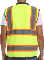 Reflective Safety Vest for Men and Women - High Visibility Construction Vest - Dual Tone Reflective Strips