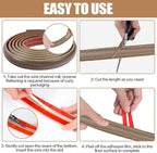 Floor Cord Cover Self Adhesive Cord Hider,10FT Cable Management, Extension Strip Protector for Wires, Prevent Cable Trips for Offices, Gyms, Exhibitions Cavity:0.47"(W) x0.35(H) Woodsmokedbrown