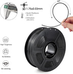 iSANMATE ASA Filament 1.75mm Black 1KG, UV & Weather Resistant 3D Printer Filament Perfect for Outdoor Functional Parts, Dimensional Accuracy +/- 0.02mm, 1kg Spool (2.2lbs)