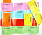 BETCKEY - 2.5" x 1" Multipurpose & Barcode Labels Compatible with Zebra & Rollo Label Printer,Premium Adhesive & Perforated[Light Blue, 6 Rolls, 8280 Labels]