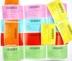 BETCKEY - 4" x 5" Large Shipping & Multipurpose Labels Compatible with Zebra & Rollo Label Printer,Premium Adhesive & Perforated[Light Blue, 6 Rolls, 2100 Labels]