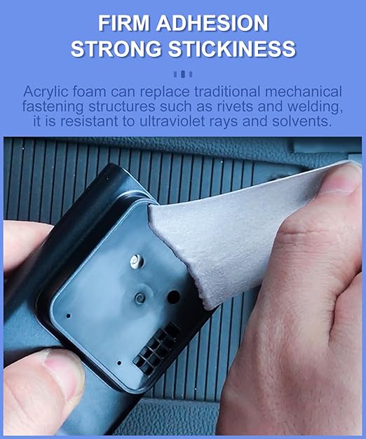Double Sided Sticky Pads,Made of 3M VHB,Strong Adhesive Tape Squares Heavy Duty Waterproof Heat Resistant, Extreme Mounting Foam Tape,Car Home Outdoor Use, 12 Pcs 2.36x2.36 Inch