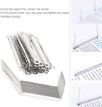 File Fasteners 2 - Hole Iron Clips 50pcs, 80mm Hole Pitch, Durable Metal Paper Prong Fastener - Holds 350 Sheets, Rust, Easy Document Binding