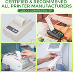 (50 Rolls) 2 1/4" 50' feet White Paper Cash Register POS Receipt, Fits All Credit Card Terminal Great For Cashier Receipt Small Business Premium Quality