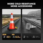 10 Pack 28 Inch Traffic Cones with Black Base, from -22℉ to 131℉, MUTCD-Compliant Orange Safety Cone with Reflective Collar ＆ Extra Caution Tape for Parking Lot, Construction Work, Road Safety