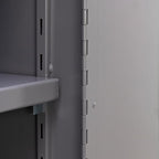 Jamco Extra Heavy Duty Steel Storage Cabinet with Solid Lockable Doors, 14-Gauge All-Welded Metal Cabinet, 4 Adjustable Shelves, 7,200 lbs Capacity, 24" D x 36" W x 74" H, Gray