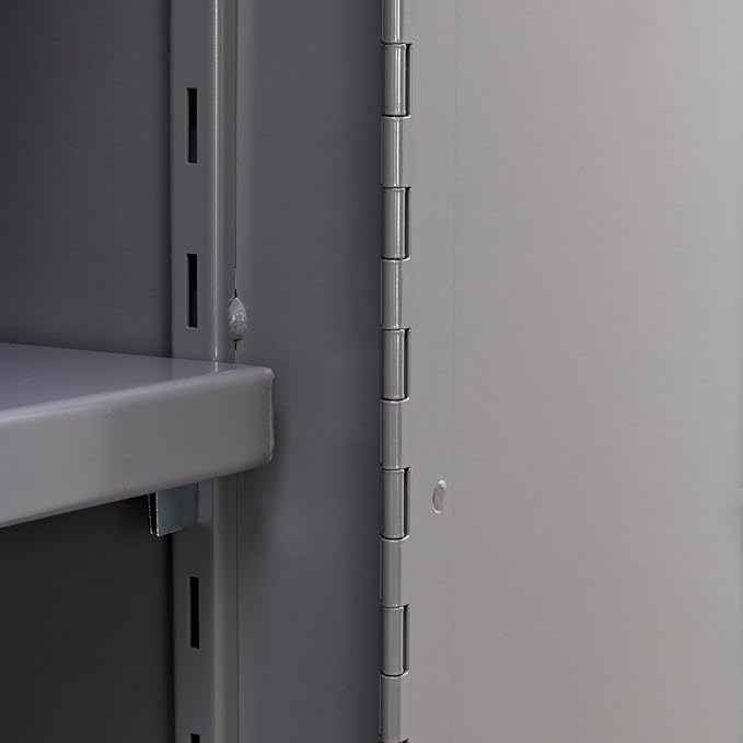 Jamco Extra Heavy Duty Steel Storage Cabinet with Solid Lockable Doors, 14-Gauge All-Welded Metal Cabinet, 4 Adjustable Shelves, 7,200 lbs Capacity, 24" D x 36" W x 74" H, Gray