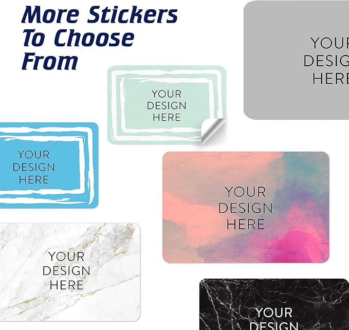 100 Custom Vinyl Stickers - Upload Your own Image, Text, Design, Logo - Personalized Logo Labels for Handmade, Packaging, Bottle, Jars, Candle, Brand Stickers (Mint, 5x3)