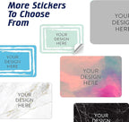 100 Custom Vinyl Stickers - Upload Your own Image, Text, Design, Logo - Personalized Logo Labels for Handmade, Packaging, Bottle, Jars, Candle, Brand Stickers (Mint, 5x3)