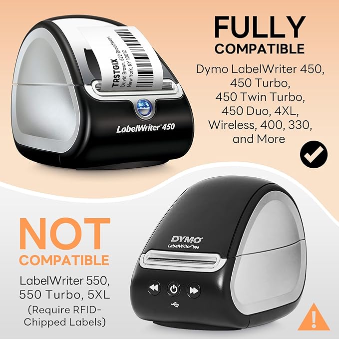 Compatible DYMO 30256 (2-5/16" x 4") Direct Thermal Shipping Labels, Large Barcode & Address Labels Replacement for DYMO LabelWriter 450, 4XL, Rollo, Zebra (12 Rolls / 3600 Labels), TRSTGIX